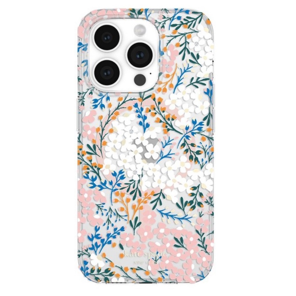 ♠️SALE FLORAL CRYSTAL IPHONE 14 PMAX or 15 PRO CASE